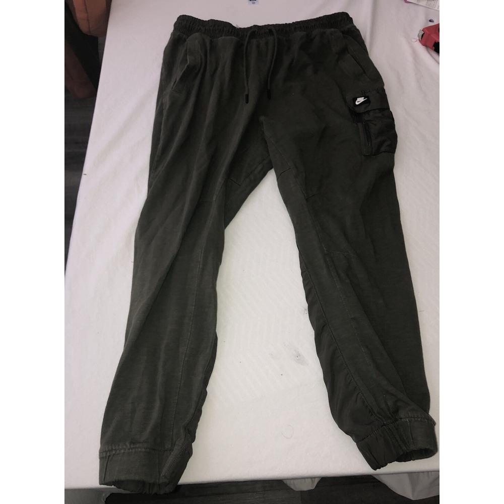 Nike Pants Men's 2XL Green Joggers Athleisure Activewear Drawstring Utility